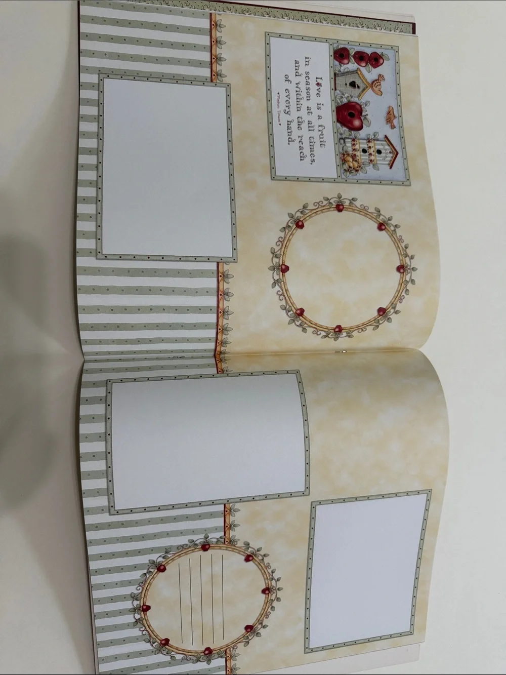 Papell Boutique Fall Scrapbooking Kit - Red Plaid & Cream Accents